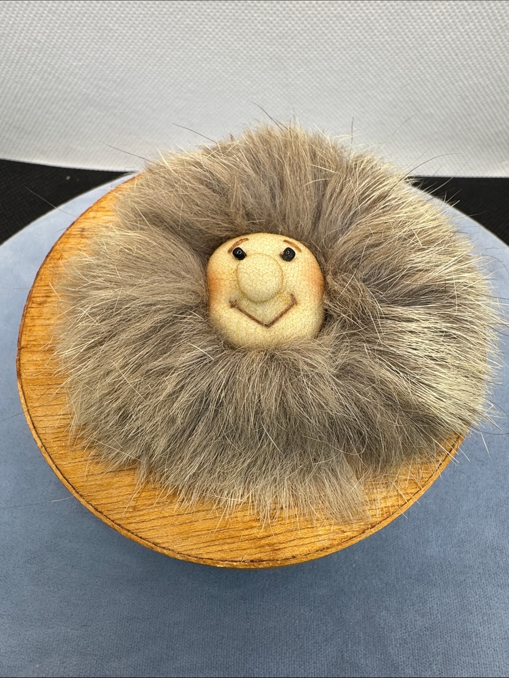 Fur Face Trinket Wooden Box - Faux Fur - Picture 3 of 7